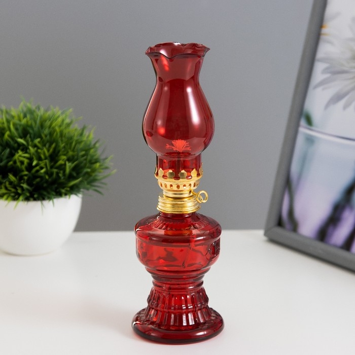 Керосиновая лампа красный 6х6х20 см RISALUX Керосиновая лампа красный 6х6х20 см RISALUX