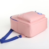 Рюкзак школьный на молнии, наружный карман, цвет розовый