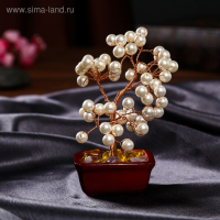 Сувенир бонсай "Жемчужное денежное дерево" 60 шт МИКС 16,5х10х5,5 см