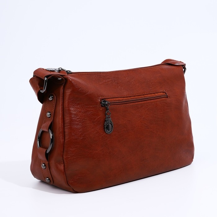 Сумка-мешок на молнии цвет коричневый Сумка-мешок на молнии цвет коричневый