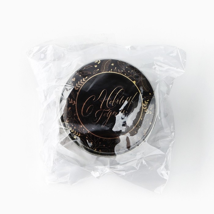 Свеча новогодняя в железной банке &laquo;Новый год: С новым годом&laquo;Новый год: аромат лаванда, 4.8 см