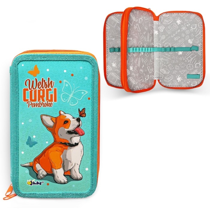 Пенал 2 секции 110*190 лам.кар ПКК 11-19 3D лак дев Пенал 2 секции 110*190 лам.кар ПКК 11-19 3D лак дев "Корги с бабочкой" 71027