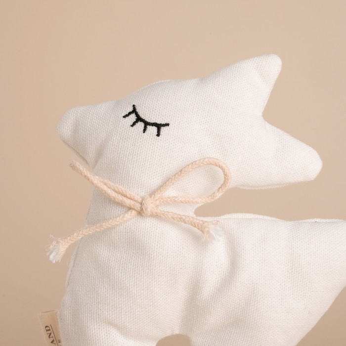 Мягкая игрушка &laquo;Оленёнок&raquo;, 15 см, цвет белый, с бантиком