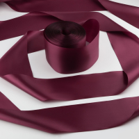 Лента атласная, 100 мм &times; 100 &plusmn; 5 м, цвет бордовый