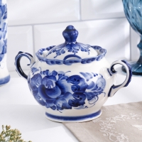 Сахарница "Весна", 11 х 15 см, гжель Сахарница "Весна", 11 х 15 см, гжель