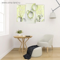 Модульная картина "Геометрия природы" (2-25х50, 30х60 см) 60х80 см