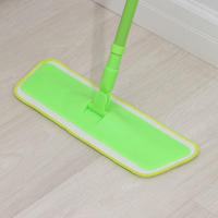 Швабра для мытья пола плоская Доляна, насадка на липучке из микрофибры 40&times;14 см, 40 гр, телескопическая ручка 80(120) см