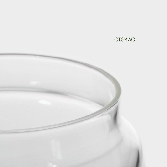 Банка стеклянная для хранения сыпучих продуктов BellaTenero &laquo;Эко&raquo;, 750 мл, 12&times;10,5 см, с бамбуковой крышкой