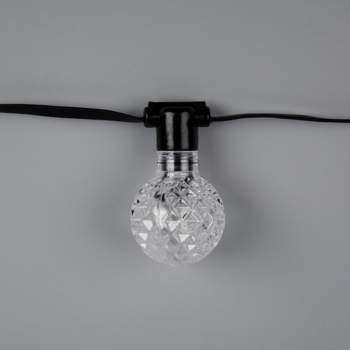 Умная гирлянда &laquo;Нить&raquo; 6 м с насадками &laquo;Калейдоскоп&raquo;, IP20, тёмная нить, 20 LED, свечение RGB, USB