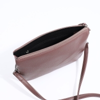 Сумка кросс-боди RICHET на молнии, цвет коричневый