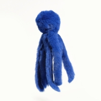 Игрушка для кошек "Осьминожек" из искусственного меха , до 19 см, синяя