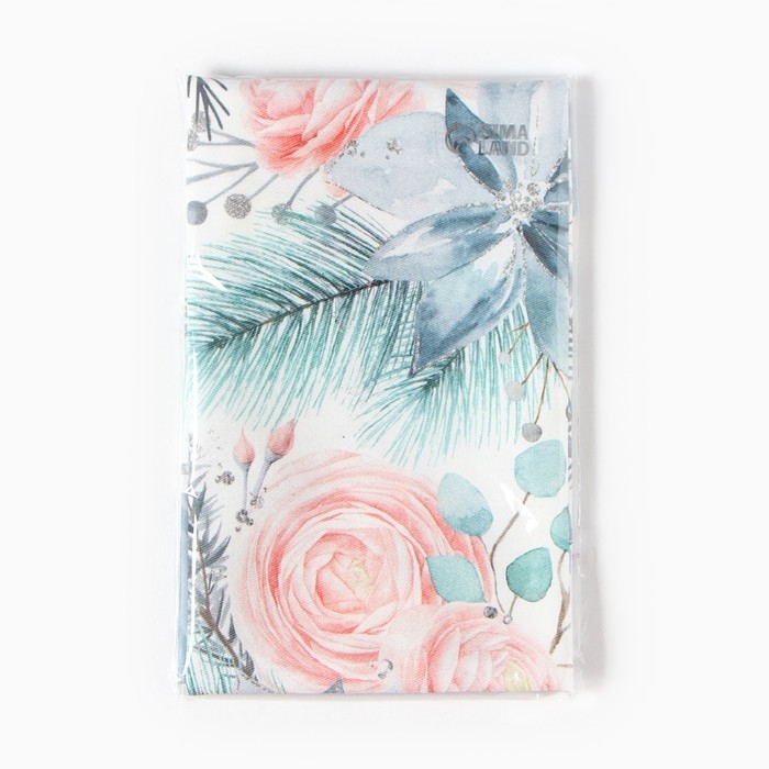 Полотенце Полотенце "Этель" Christmas flowers 40х73 см, СОРТ 2, 100% хл, саржа 190 гр/м2