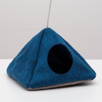 Подвесной домик для грызунов "Юрта", мебельная ткань ,флис, 20 х 20 см, микс цветов