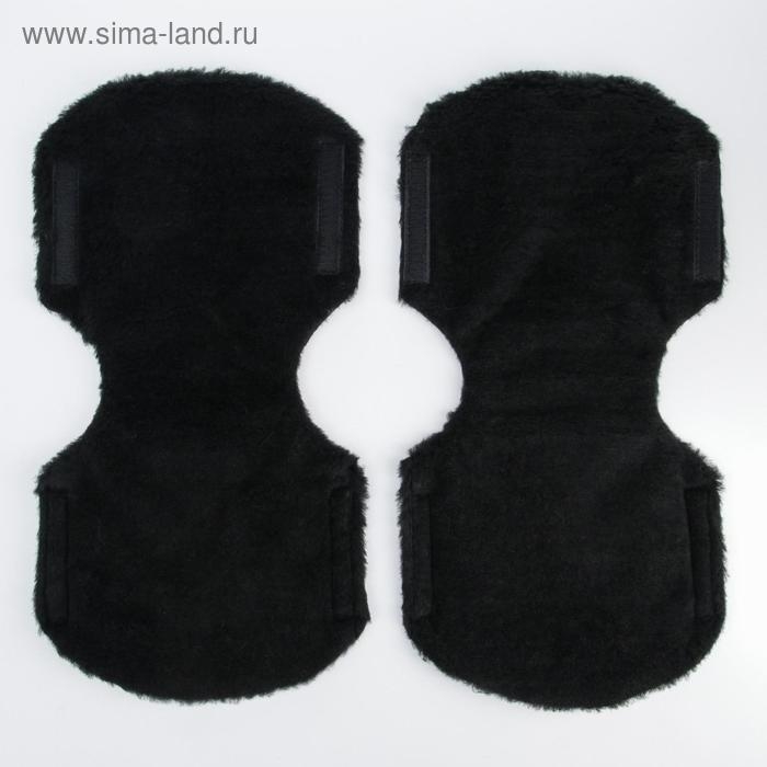 Варежки-муфты на ручку коляски, 2 шт., стеганные, цвет черный Варежки-муфты на ручку коляски, 2 шт., стеганные, цвет черный