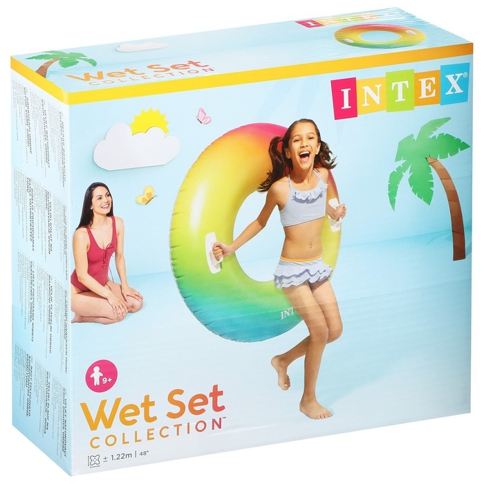 Круг для плавания «Цветной вихрь», d=122 см, от 9 лет, 58202EU INTEX Круг для плавания «Цветной вихрь», d=122 см, от 9 лет, 58202EU INTEX