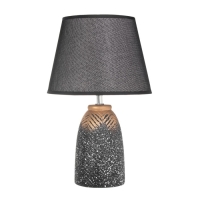 Лампа настольная "Киу" 1х40Вт Е14 черный/золото 22х22х34см