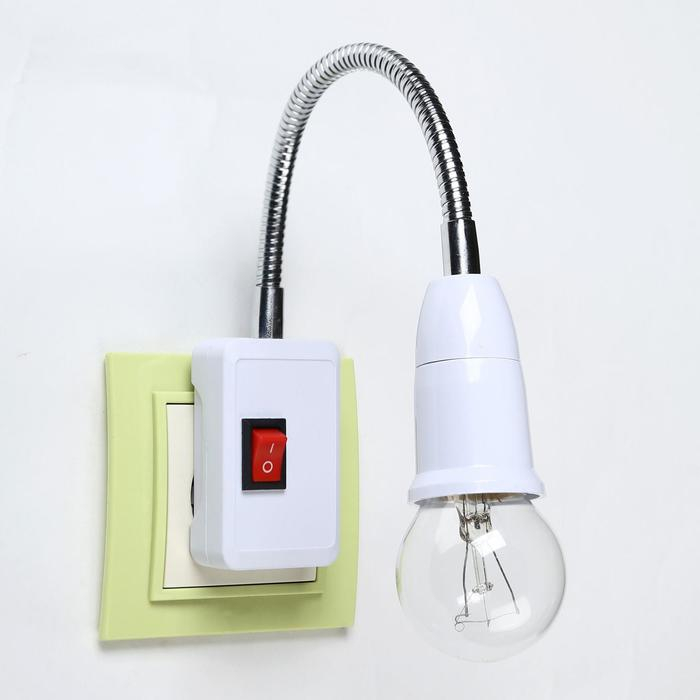 Бра в розетку Бра в розетку "Синди" 1х15Вт Е27 белый 4,2х35х31,5 см