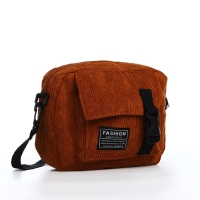 Сумка молодёжная на молнии, 1 наружный карман, цвет коричневый Сумка молодёжная на молнии, 1 наружный карман, цвет коричневый