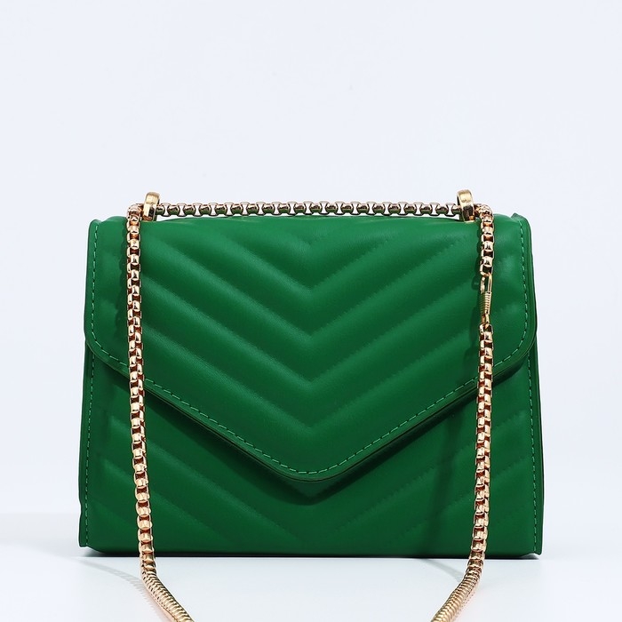 Сумка-мессенджер на магните, цвет зелёный