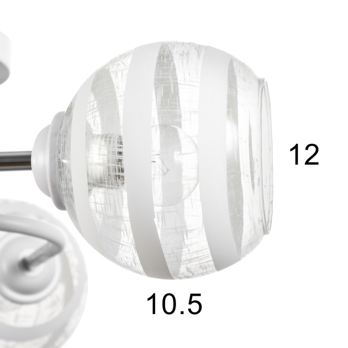 Люстра "Офелия" 3хЕ27 40Вт бело-хромовый 58х58х27 см BayerLux