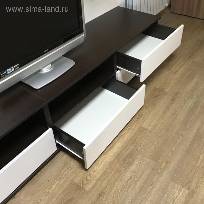 Гостиная Тренто МДФ, 2466х2132х473, Венге/Белый глянец Гостиная Тренто МДФ, 2466х2132х473, Венге/Белый глянец