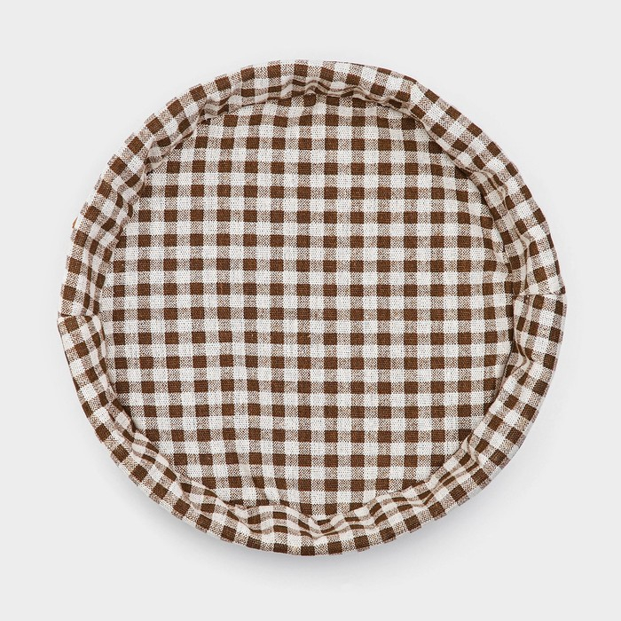 Корзинка для подачи Доляна &laquo;Домашний уют&raquo;, d=25,5 см, цвет коричневый