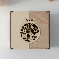 Шкатулка комбинированная "Шарик" 10,5х10х7 см