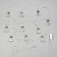 Гирлянда &laquo;Нить&raquo; 3 м с насадками &laquo;Лампа&raquo;, IP20, прозрачная нить, 80 LED, свечение белое, 8 режимов, 220 В