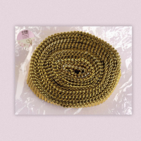 Лента с имитацией выпуклых страз, 5,75 см, 9 &plusmn; 1 м, цвет золотой