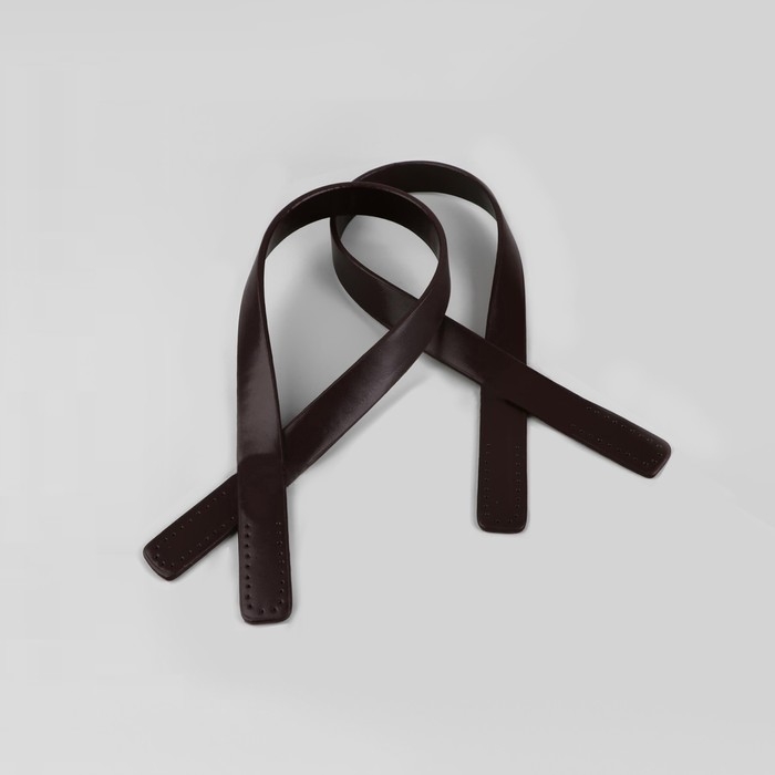 Ручки для сумки, пара, 52 &plusmn; 2 &times; 2 см, цвет коричневый