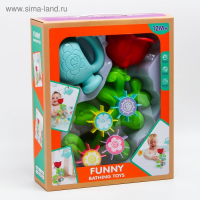 Набор игрушек для ванны &laquo;Цветок - мельница&raquo;, с лейкой