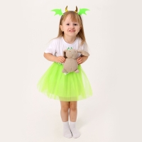 Карнавальный набор &laquo;Дракошка&raquo;: футболка, юбка, ободок, термонаклейка, рост 110&ndash;116 см