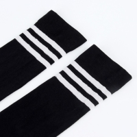 Гольфы для девочек школьные, цвет черный с полосками