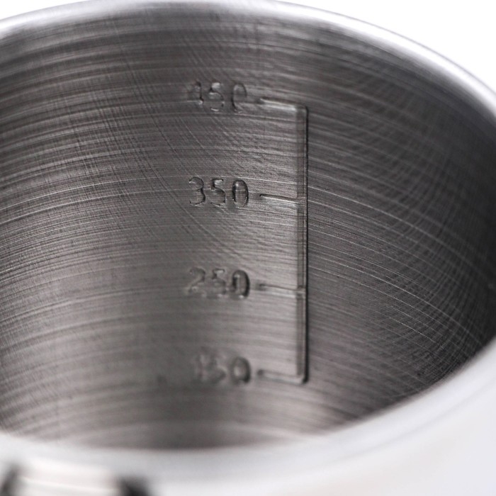 Ковш с мерной шкалой, 450 мл, d=10 см, металлическая ручка Ковш с мерной шкалой, 450 мл, d=10 см, металлическая ручка