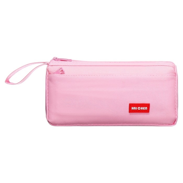 Пенал школьный на молнии Calligrata Пенал школьный на молнии Calligrata "Классика", 2 отделения, розовый