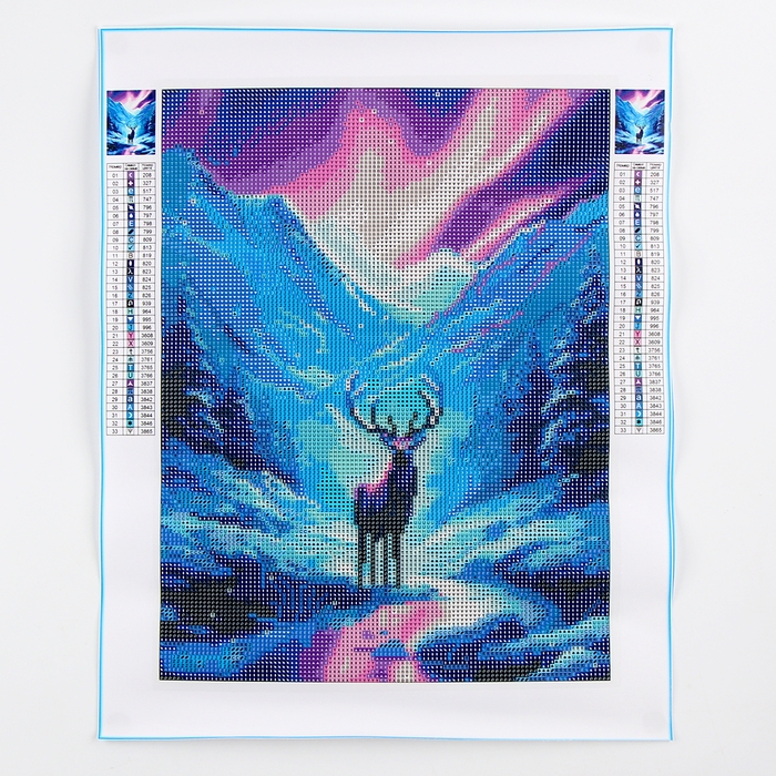 Алмазная мозаика на новый год с полным заполнением на холсте «Олень», 30 х 40 см, новогодний набор для творчества Алмазная мозаика на новый год с полным заполнением на холсте «Олень», 30 х 40 см, новогодний набор для творчества