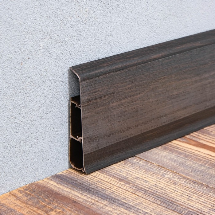 Плинтус напольный 85мм 2,2м Плинтус напольный 85мм 2,2м "Деконика", 303 Венге темный