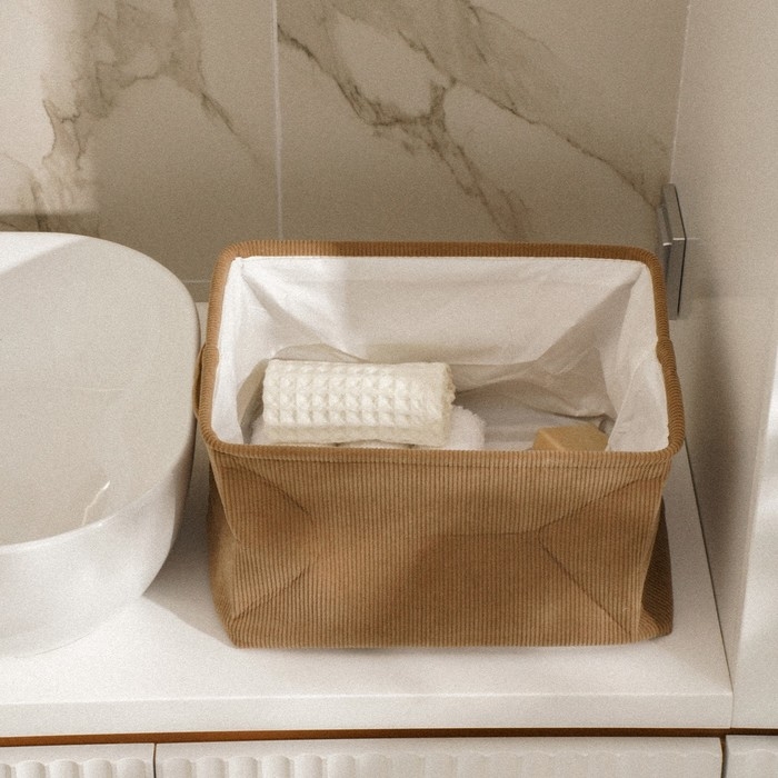 Короб для хранения вещей SL Home, 35&times;25&times;23 см, цвет серый