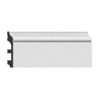 Плинтус пластиковый ударопрочный белый 100х16х2000мм