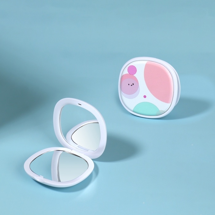 Зеркало складное &laquo;Пузыри&raquo;, 7,5 &times; 7,5 см, цвет разноцветный