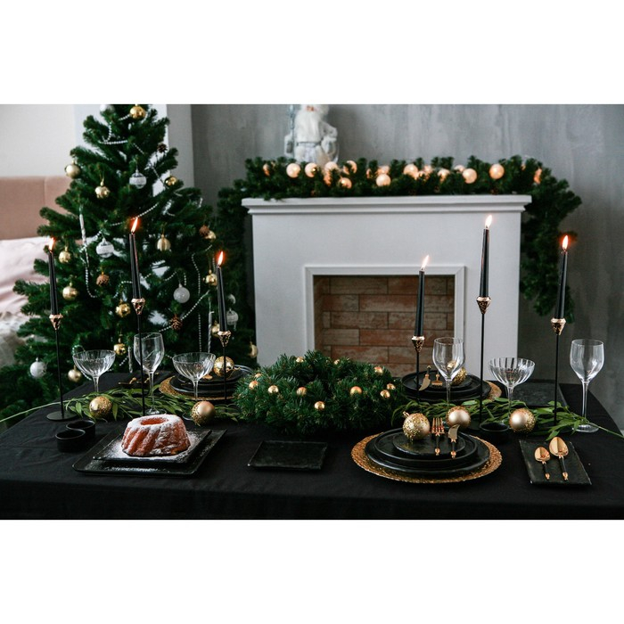 Блюдо фарфоровое для подачи Magistro Pietra lunare, 16&times;16 см, цвет чёрный