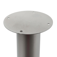 Опора регулируемая для стола, круглая, серебро D-50мм