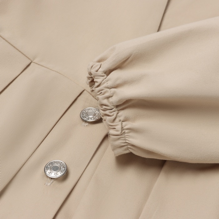 Платье для девочки MINAKU: Jeans collection, цвет бежевый, рост 122 см