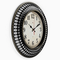 Часы настенные, интерьерные "Классика", бесшумные, d-40 см, черные