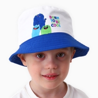 Панама детская для мальчика &laquo;Монстрики&raquo;, цвет белый, р-р 54