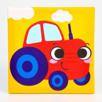 Картина помпонами &laquo;Трактор&raquo;, 20 х 20 см, аппликация помпошками