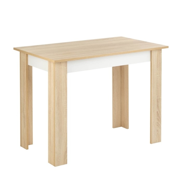 Стол обеденный Лайт Эко, 1000х600х750, Дуб сонома/Белый глянец Стол обеденный Лайт Эко, 1000х600х750, Дуб сонома/Белый глянец