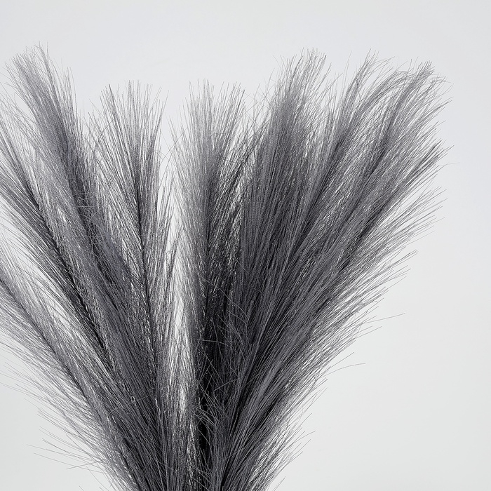 Пампасная искусственная трава, высота 43 см, набор 3 шт., цвет тёмно-серый