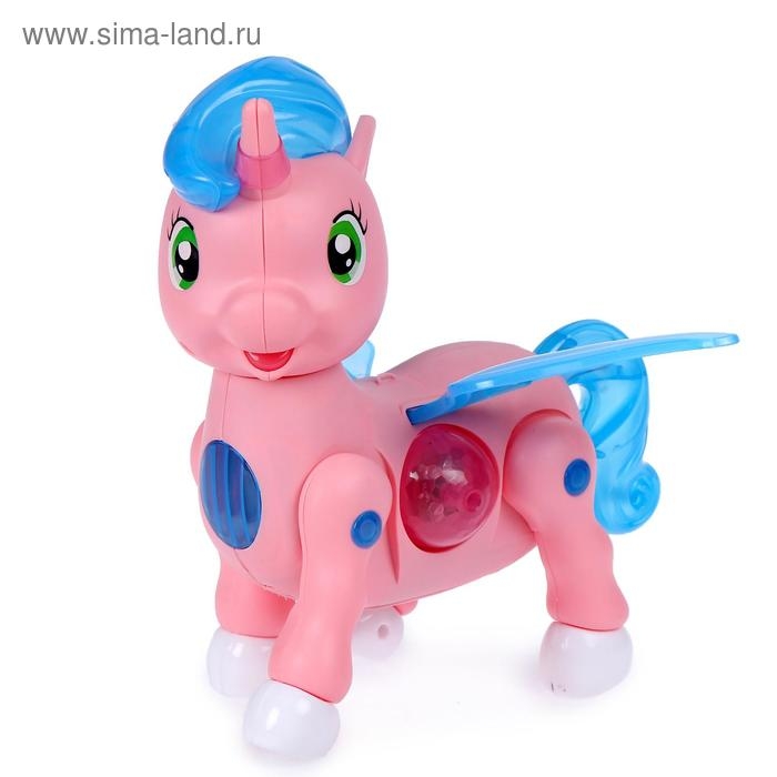Пони &laquo;Единорожка&raquo;, ходит, свет, звук, работает от батареек, МИКС