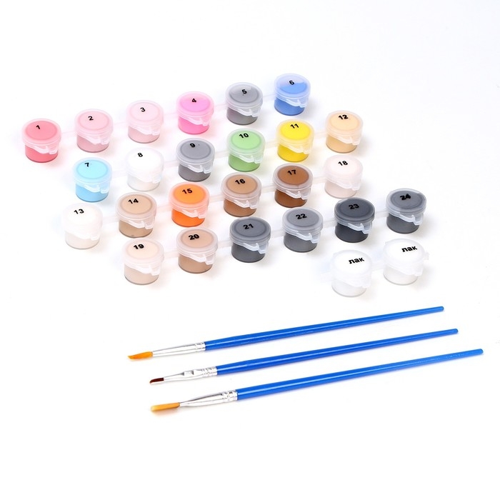 Картина по номерам на холсте с подрамником «Яркие бульдоги», 40 х 50 см Картина по номерам на холсте с подрамником «Яркие бульдоги», 40 х 50 см